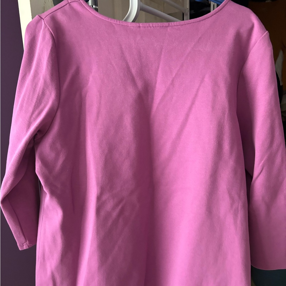 Joan Vass Women's Pink Top - Picture 5 of 5